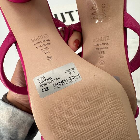 SCHUTZ New in Box Ully Double Strap Slide in Pink // 8.5 - Picture 9 of 12